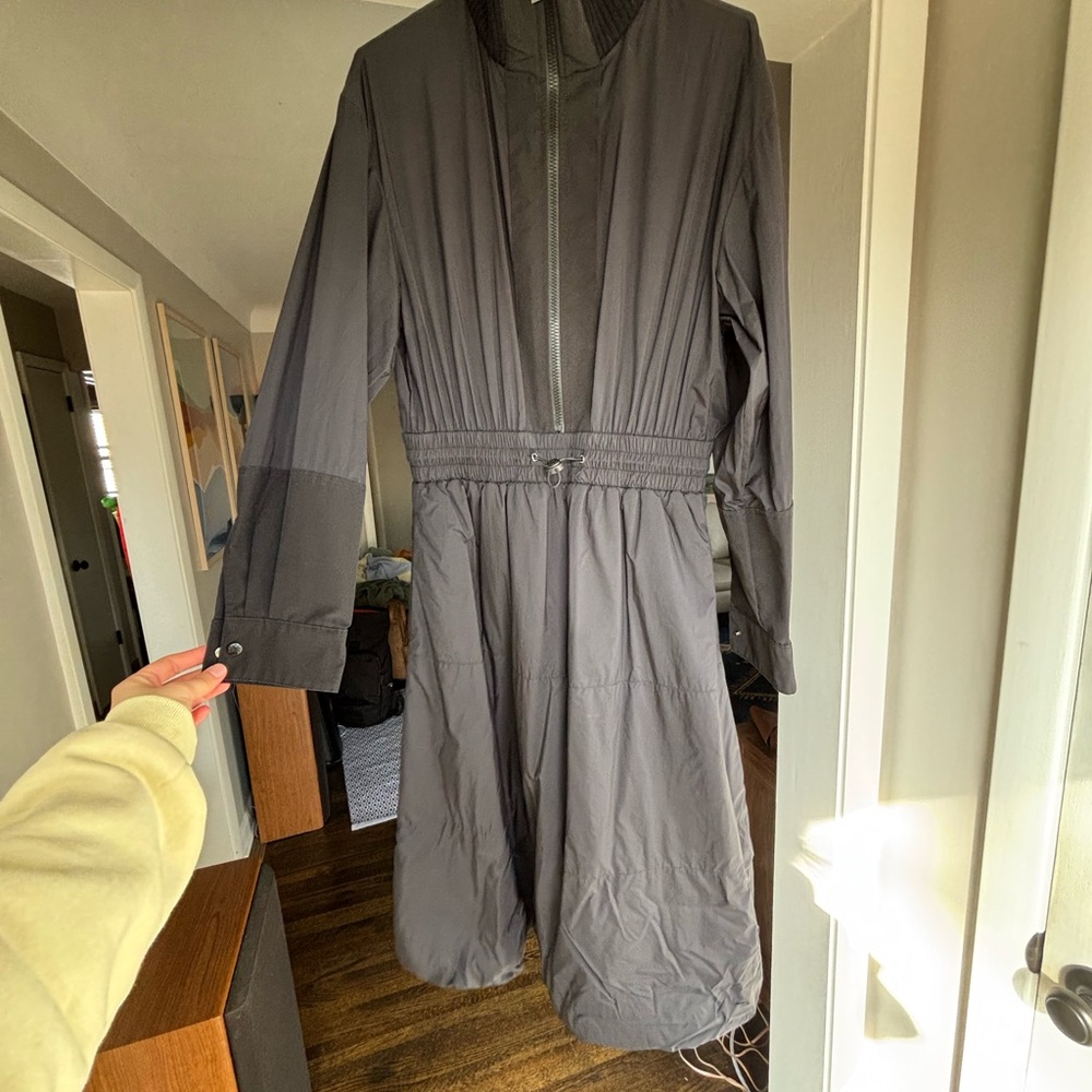 Moncler Black Dress with Down Skirt